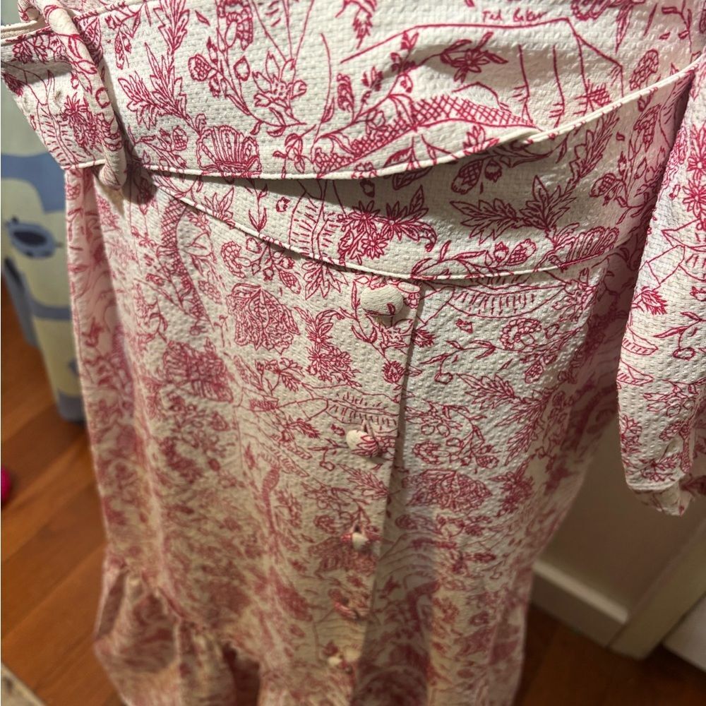 Ted Baker Size 14 / 6 Daritaa Floral Embroidered Wrap midi Dress large cottage - Picture 7 of 7